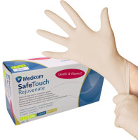 Medicom® SafeTouch® Rejuvenate Latex-Handschuhe - 100 darabos csomag, púdermentes, natural, L - 1163-D
