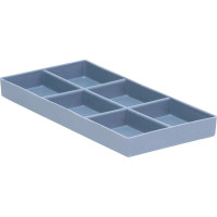 Cabinet Tray Nr. 20 - Stück 6-Fächer, 9,2 x 19,7 cm, blau - 20Z206B