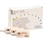 Telio (CAD), (19,0 x 15,4 x 39 mm) (Sirona) (B 40L) (Low Translucency) (B1), CAD/CAM-blokk (Műanyag), téglalap alakú, Polimetilmetakrilát (PMMA), 3 darab