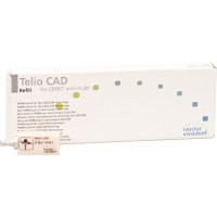 Telio (CAD), (19,0 x 15,4 x 39 mm) (Sirona) (B 40L) (Bleach) (Low Translucency) (3), CAD/CAM-blokk (Műanyag), téglalap alakú, Polimetilmetakrilát (PMMA), 9 darab
