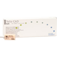 Telio (CAD), (19,0 x 15,4 x 39 mm) (Sirona) (B 40L) (Low Translucency) (A2), CAD/CAM-blokk (Műanyag), téglalap alakú, Polimetilmetakrilát (PMMA), 9 darab
