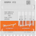 Diamanten 809R, gyémántcsiszoló, fekete, ISO 012, FG, 5 darab