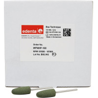 EXA Technique (74), Polírozó (Műanyagok), Kézidarab (HP, Ø 2,35 mm, ISO 104, 44,5 mm) ISO 100 Torpedó, zöld, Szilíciumkarbid- Szilikon, 24 mm, 100 darab
