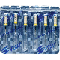 CC+Bur (353), K-Fúró, Fogantyú - műanyag ISO 15 röntgenopák, ISO színkódolt, Nemesacél, 25 mm, 6 darab