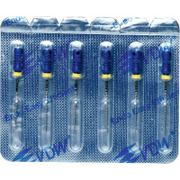 CC+Bur (353), K-Fúró, Fogantyú - műanyag ISO 30 röntgenopák, ISO színkódolt, Nemesacél, 25 mm, 6 darab