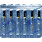 CC+Bur (353), K-Fúró, Fogantyú - műanyag ISO 40 röntgenopák, ISO színkódolt, Nemesacél, 25 mm, 6 darab