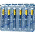 CC+Bur (353), K-Fúró, Fogantyú - műanyag ISO 50 röntgenopák, ISO színkódolt, Nemesacél, 25 mm, 6 darab