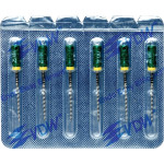 CC+Bur (353), K-Fúró, Fogantyú - műanyag ISO 70 röntgenopák, ISO színkódolt, Nemesacél, 25 mm, 6 darab