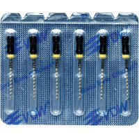 CC+Bur (353), K-Fúró, Fogantyú - műanyag ISO 80 röntgenopák, ISO színkódolt, Nemesacél, 25 mm, 6 darab