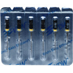 CC+File (363) (25 mm) (ISO 40), K-reszelő (kézzel), Fogantyú - műanyag ISO 40 sterilen csomagolva, ISO színkódolt, Nemesacél, 25 mm, 6 darab