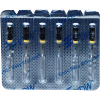 CC+File (363) (25 mm) (ISO 40), K-reszelő (kézzel), Fogantyú - műanyag ISO 40 sterilen csomagolva, ISO színkódolt, Nemesacél, 25 mm, 6 darab