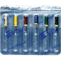 CC+File (363) (25 mm) (ISO 15-40), K-reszelő (kézzel), Fogantyú - műanyag ISO 15-40 sterilen csomagolva, ISO színkódolt, Nemesacél, 25 mm, 6x1 darab