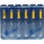 CC+File (363) (25 mm) (ISO 50), K-reszelő (kézzel), Fogantyú - műanyag ISO 50 sterilen csomagolva, ISO színkódolt, Nemesacél, 25 mm, 6 darab