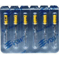 CC+File (363) (25 mm) (ISO 50), K-reszelő (kézzel), Fogantyú - műanyag ISO 50 sterilen csomagolva, ISO színkódolt, Nemesacél, 25 mm, 6 darab