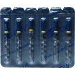 CC+File (363) (25 mm) (ISO 60), K-reszelő (kézzel), Fogantyú - műanyag ISO 60 sterilen csomagolva, ISO színkódolt, Nemesacél, 25 mm, 6 darab