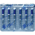 CC+Bur (353), K-Fúró, Fogantyú - műanyag ISO 30 röntgenopák, ISO színkódolt, Nemesacél, 21 mm, 6 darab