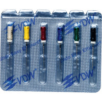 CC+Bur (353), K-Fúró, Fogantyú - műanyag ISO 15-40 röntgenopák, ISO színkódolt, Nemesacél, 21 mm, 6x1 darab