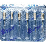 CC+Bur (353), K-Fúró, Fogantyú - műanyag ISO 45 röntgenopák, ISO színkódolt, Nemesacél, 21 mm, 6 darab