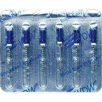 CC+Bur (353), K-Fúró, Fogantyú - műanyag ISO 60 röntgenopák, ISO színkódolt, Nemesacél, 21 mm, 6 darab