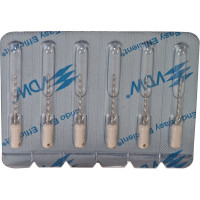 CC+Bur (353), K-Fúró, Fogantyú - műanyag ISO 90 röntgenopák, ISO színkódolt, Nemesacél, 21 mm, 6 darab