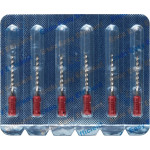 CC+Bur (353), K-Fúró, Fogantyú - műanyag ISO 110 röntgenopák, ISO színkódolt, Nemesacél, 21 mm, 6 darab