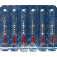 CC+Bur (353), K-Fúró, Fogantyú - műanyag ISO 110 röntgenopák, ISO színkódolt, Nemesacél, 21 mm, 6 darab