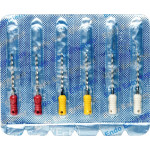 CC+Bur (353), K-Fúró, Fogantyú - műanyag ISO 90-110 röntgenopák, ISO színkódolt, Nemesacél, 21 mm, 3x2 darab