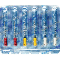 CC+Bur (353), K-Fúró, Fogantyú - műanyag ISO 90-110 röntgenopák, ISO színkódolt, Nemesacél, 21 mm, 3x2 darab