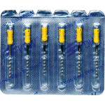 CC+Bur (353), K-Fúró, Fogantyú - műanyag ISO 100 röntgenopák, ISO színkódolt, Nemesacél, 25 mm, 6 darab