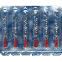 CC+Bur (353), K-Fúró, Fogantyú - műanyag ISO 110 röntgenopák, ISO színkódolt, Nemesacél, 25 mm, 6 darab