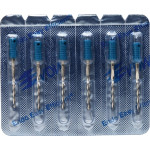 CC+Bur (353), K-Fúró, Fogantyú - műanyag ISO 120 röntgenopák, ISO színkódolt, Nemesacél, 25 mm, 6 darab