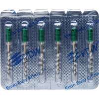 CC+Bur (353), K-Fúró, Fogantyú - műanyag ISO 130 röntgenopák, ISO színkódolt, Nemesacél, 25 mm, 6 darab