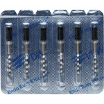 CC+Bur (353), K-Fúró, Fogantyú - műanyag ISO 140 röntgenopák, ISO színkódolt, Nemesacél, 25 mm, 6 darab