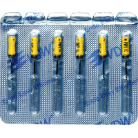 CC+Bur (353), K-Fúró, Fogantyú - műanyag ISO 20 röntgenopák, ISO színkódolt, Nemesacél, 31 mm, 6 darab