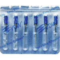 CC+Bur (353), K-Fúró, Fogantyú - műanyag ISO 30 röntgenopák, ISO színkódolt, Nemesacél, 31 mm, 6 darab