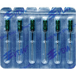 CC+Bur (353), K-Fúró, Fogantyú - műanyag ISO 35 röntgenopák, ISO színkódolt, Nemesacél, 31 mm, 6 darab