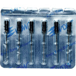 CC+Bur (353), K-Fúró, Fogantyú - műanyag ISO 40 röntgenopák, ISO színkódolt, Nemesacél, 31 mm, 6 darab