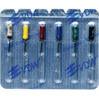 CC+Bur (353), K-Fúró, Fogantyú - műanyag ISO 15-40 röntgenopák, ISO színkódolt, Nemesacél, 31 mm, 6x1 darab