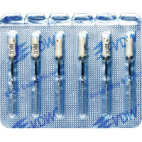 CC+Bur (353), K-Fúró, Fogantyú - műanyag ISO 45 röntgenopák, ISO színkódolt, Nemesacél, 31 mm, 6 darab