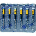 CC+Bur (353), K-Fúró, Fogantyú - műanyag ISO 50 röntgenopák, ISO színkódolt, Nemesacél, 31 mm, 6 darab