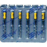 CC+Bur (353), K-Fúró, Fogantyú - műanyag ISO 50 röntgenopák, ISO színkódolt, Nemesacél, 31 mm, 6 darab