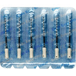 CC+Bur (353), K-Fúró, Fogantyú - műanyag ISO 90 röntgenopák, ISO színkódolt, Nemesacél, 31 mm, 6 darab