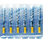 CC+Bur (353), K-Fúró, Fogantyú - műanyag ISO 100 röntgenopák, ISO színkódolt, Nemesacél, 31 mm, 6 darab