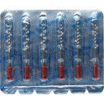 CC+Bur (353), K-Fúró, Fogantyú - műanyag ISO 110 röntgenopák, ISO színkódolt, Nemesacél, 31 mm, 6 darab