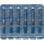 CC+Bur (353), K-Fúró, Fogantyú - műanyag ISO 120 röntgenopák, ISO színkódolt, Nemesacél, 31 mm, 6 darab