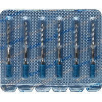 CC+Bur (353), K-Fúró, Fogantyú - műanyag ISO 120 röntgenopák, ISO színkódolt, Nemesacél, 31 mm, 6 darab