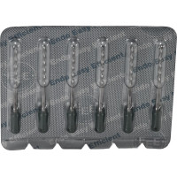 CC+Bur (353), K-Fúró, Fogantyú - műanyag ISO 130 röntgenopák, ISO színkódolt, Nemesacél, 31 mm, 6 darab