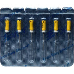 CC+File (363), (21 mm) (ISO 20), K-reszelő (kézzel), Fogantyú - műanyag ISO 20 sterilen csomagolva, ISO színkódolt, Nemesacél, 21 mm, 6 darab