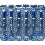 CC+File (363) (21 mm) (ISO 60), K-reszelő (kézzel), Fogantyú - műanyag ISO 60 sterilen csomagolva, ISO színkódolt, Nemesacél, 21 mm, 6 darab