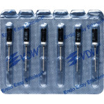 CC+File (363) (21 mm) (ISO 80), K-reszelő (kézzel), Fogantyú - műanyag ISO 80 sterilen csomagolva, ISO színkódolt, Nemesacél, 21 mm, 6 darab